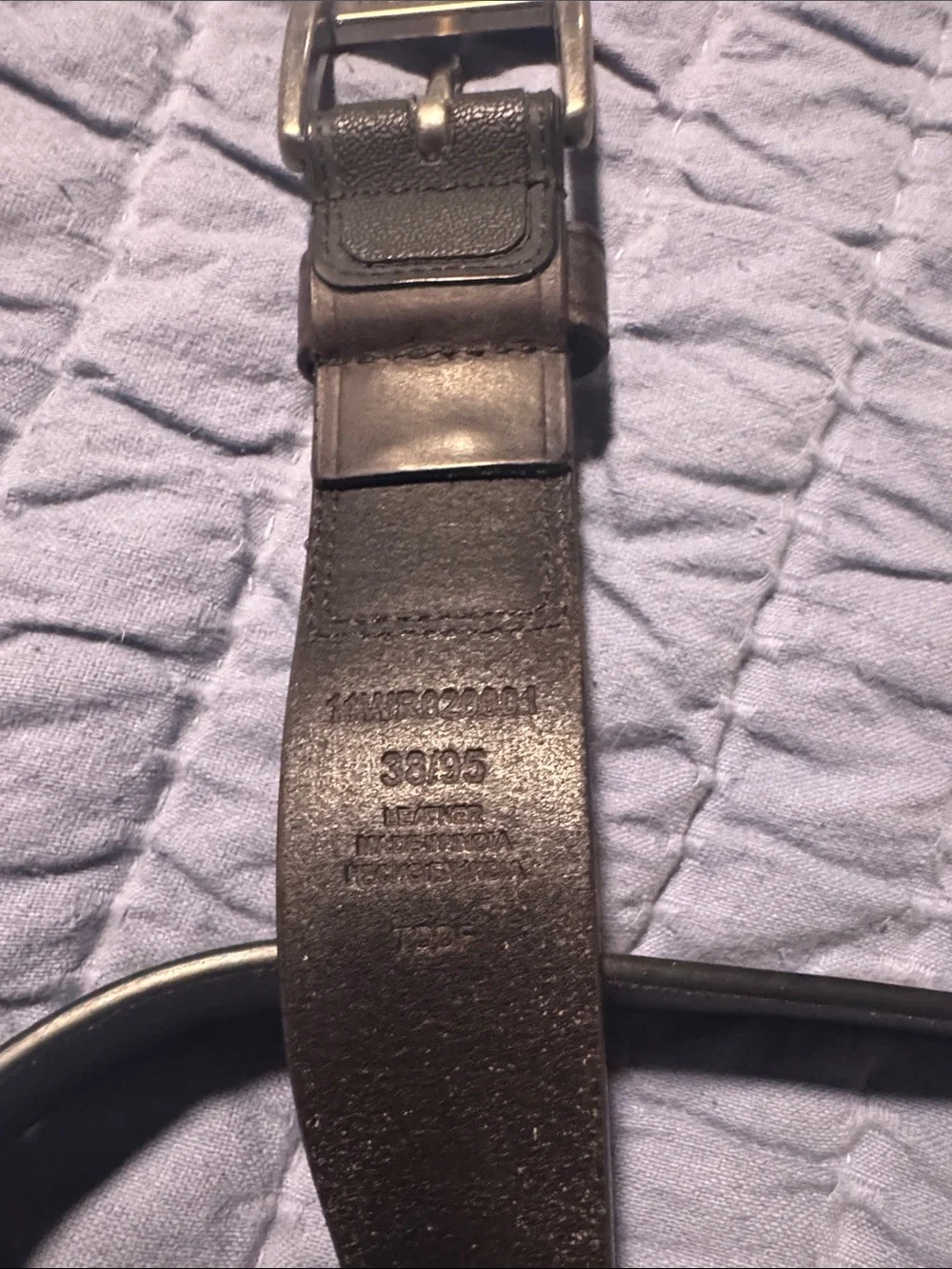 Men's Red Wing Black Leather Belt Sz 38